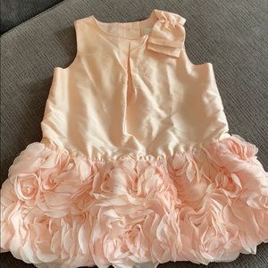 Silk Janie and Jack dress with rosette detail